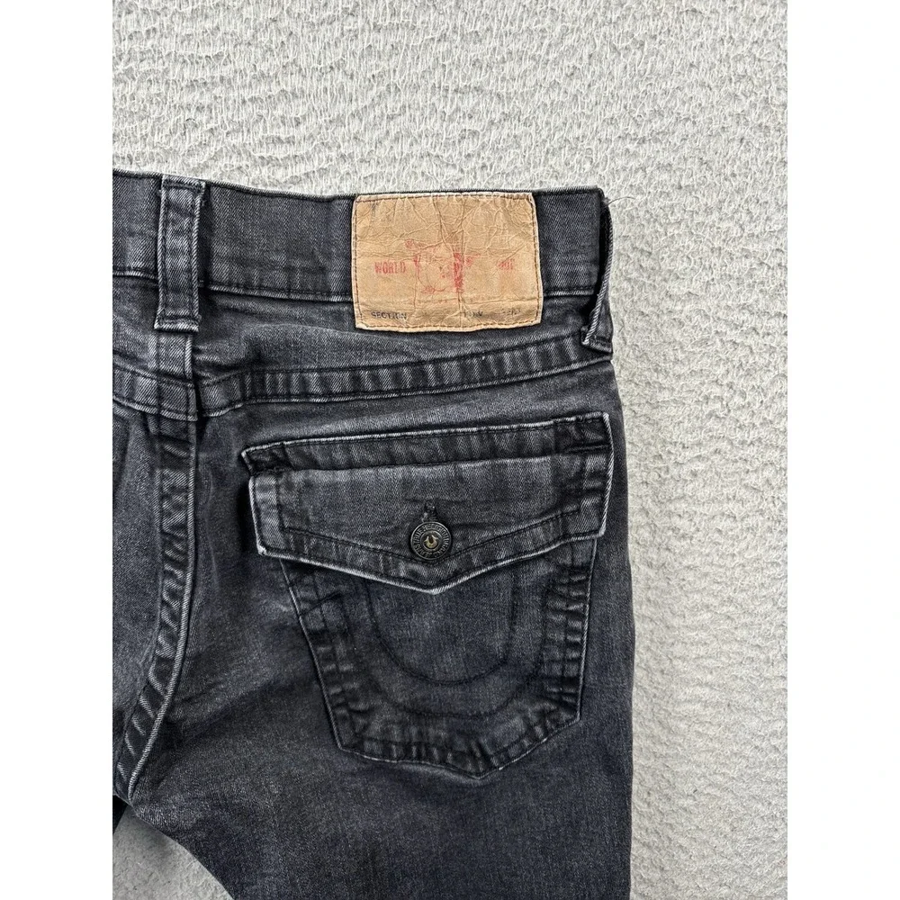 True Religion Ricky Jeans Mens 32 Fits 30x29.5 Relaxed Straight Flap Pockets Y2K
